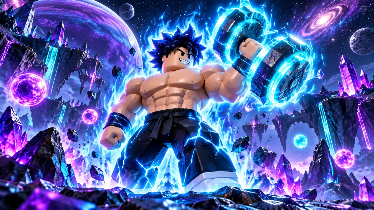 Galaxy Strength Simulator — made with the Roblox AI game maker